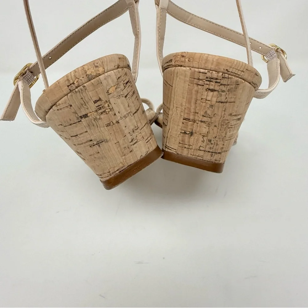 New Stuart Weitzman Oasis 50MM Wedge Sandals Seashell Sz US 8 - Picture 7 of 10